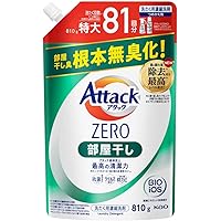 アタックZERO洗濯洗剤つめかえ用超特大(1540g*6袋セット) Amazon | 【大容量】 アタックZERO 洗濯洗剤 液体 アタック
